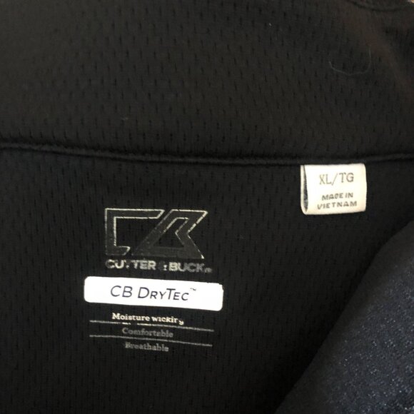 Cutter and Buck CB DryTec Jacket Mens Size XL Black Cambria Full Zip Sweatshirt - Picture 6 of 9